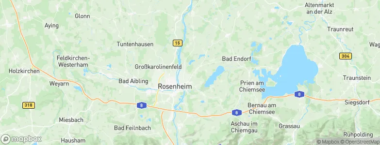 Landkreis Rosenheim, Germany Map