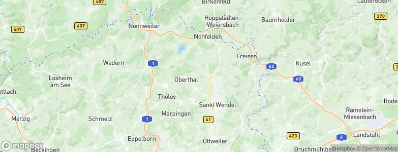 Landkreis Sankt Wendel, Germany Map