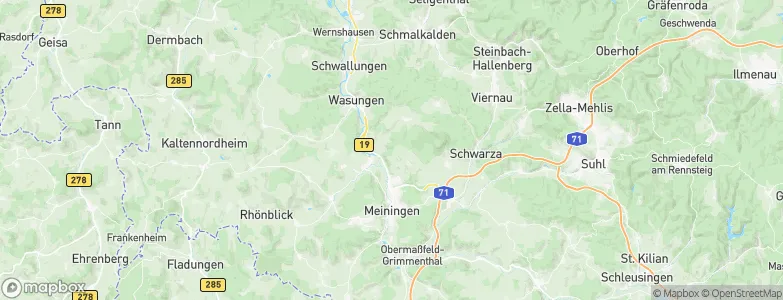 Landkreis Schmalkalden-Meiningen, Germany Map
