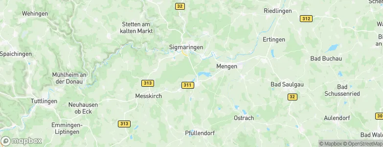 Landkreis Sigmaringen, Germany Map