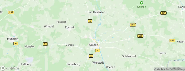 Landkreis Uelzen, Germany Map