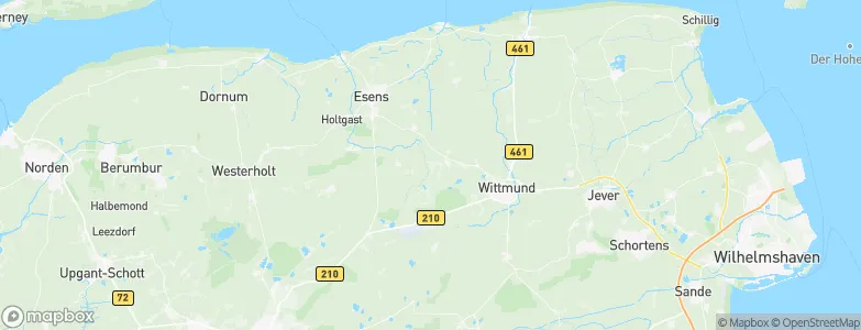 Landkreis Wittmund, Germany Map
