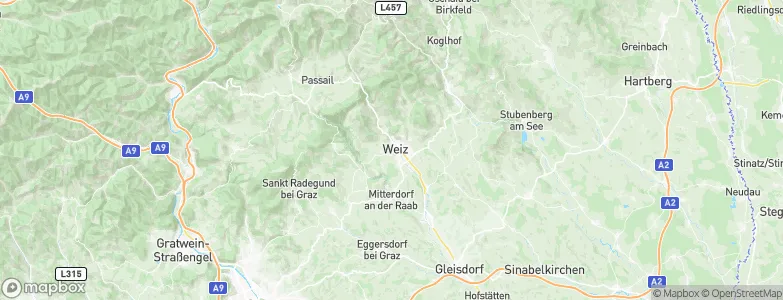 Landscha bei Weiz, Austria Map