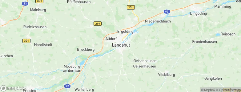 Landshut, Germany Map