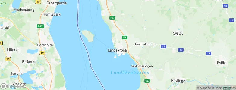 Landskrona Municipality, Sweden Map