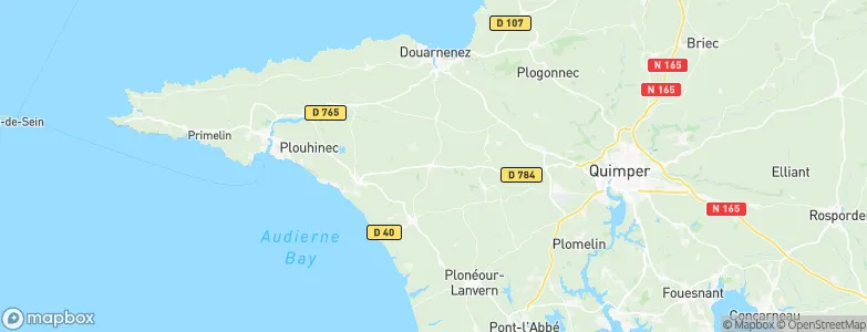 Landudec, France Map