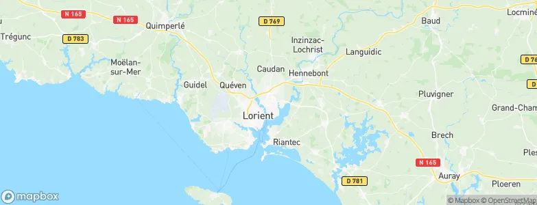Lanester, France Map