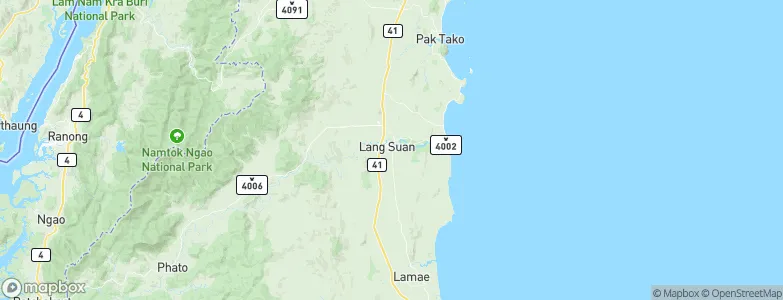 Lang Suan, Thailand Map