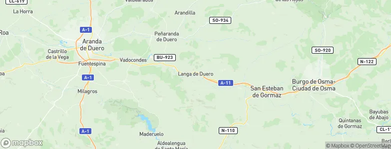 Langa de Duero, Spain Map