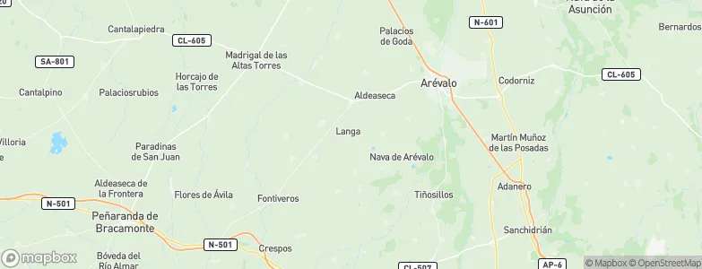 Langa, Spain Map