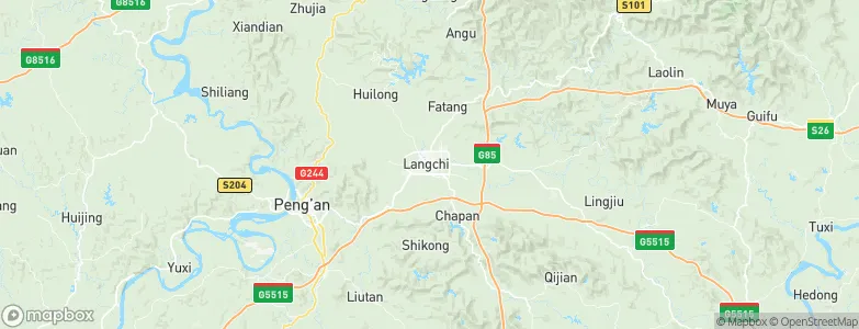 Langchi, China Map