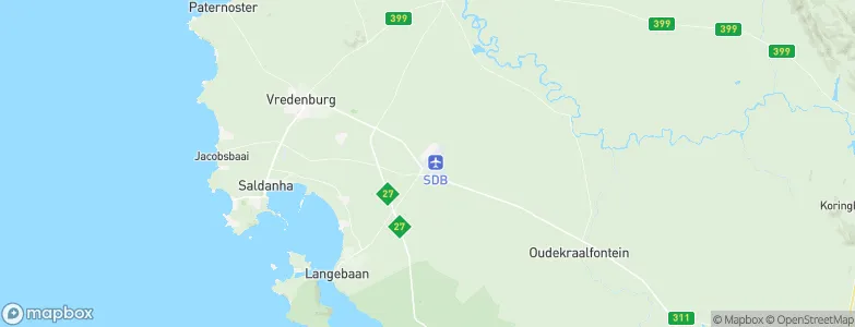 Langebaanweg, South Africa Map