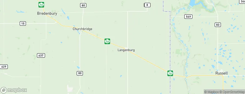 Langenburg, Canada Map
