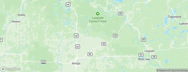 Langlade County, United States Map
