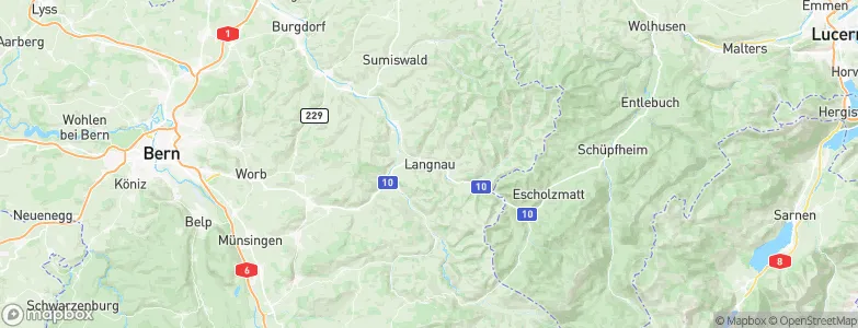 Langnau, Switzerland Map