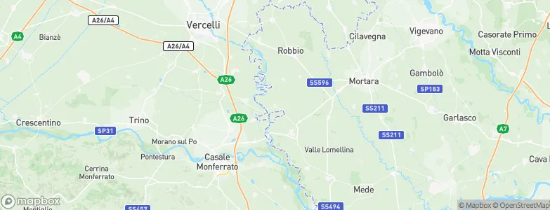 Langosco, Italy Map