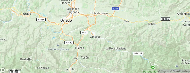 Langreo, Spain Map