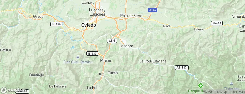Langreo, Spain Map