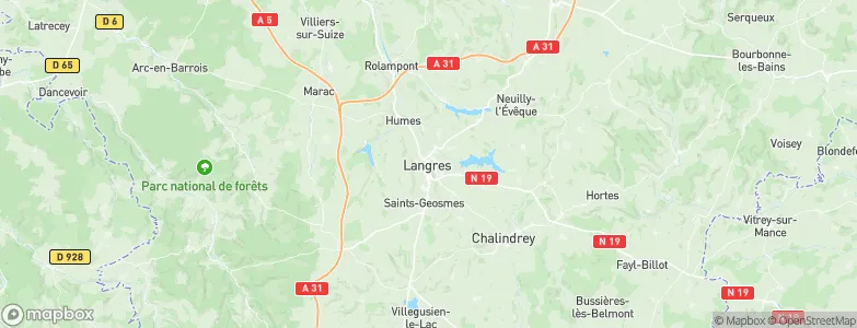 Langres, France Map