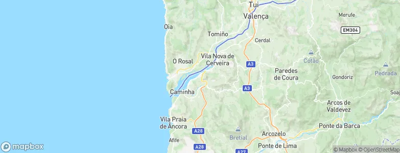 Lanhelas, Portugal Map
