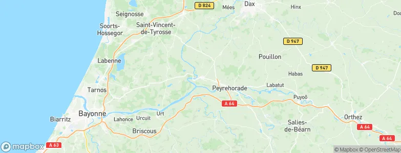 Lanne, France Map