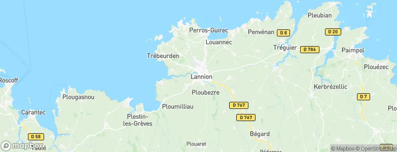 Lannion, France Map