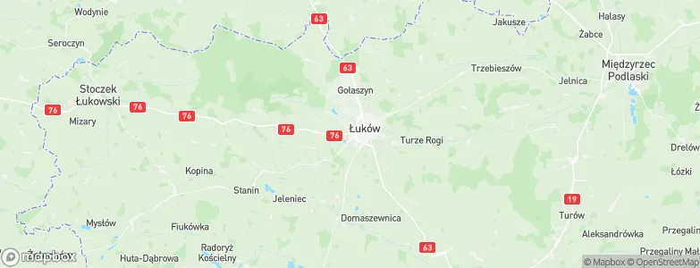 Łapiguz, Poland Map