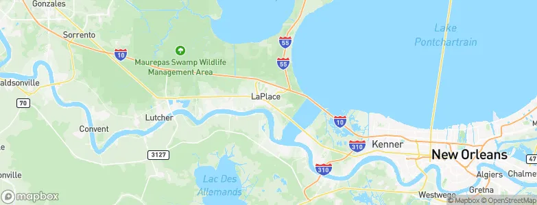 Laplace, United States Map