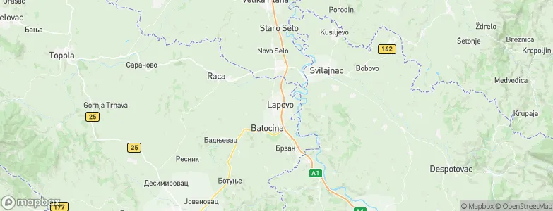 Lapovo, Serbia Map