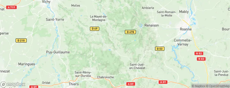 Laprugne, France Map