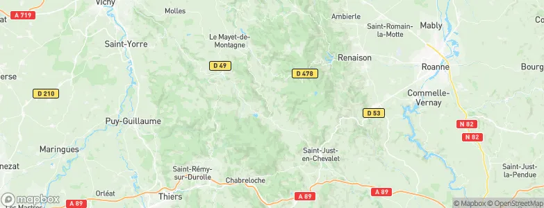 Laprugne, France Map