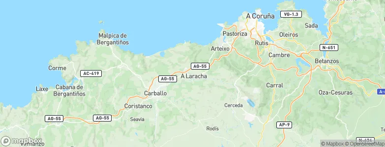 Laracha, Spain Map