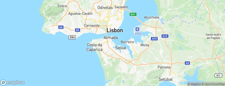 Laranjeiro, Portugal Map