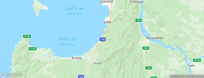 Laraquete, Chile Map