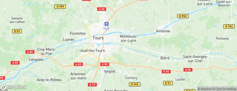 Larçay, France Map