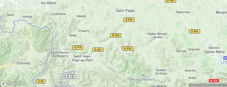 Larceveau-Arros-Cibits, France Map