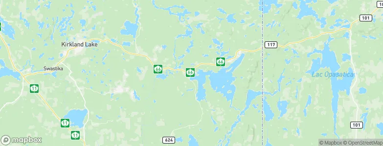 Larder Lake, Canada Map