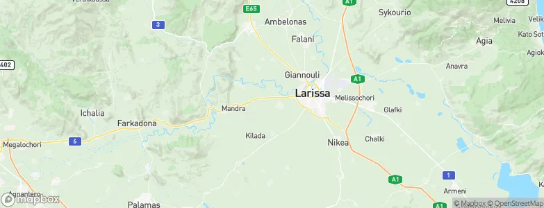 Larissa, Greece Map
