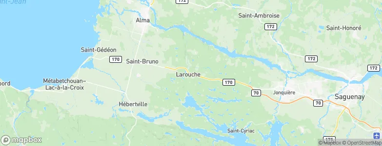 Larouche, Canada Map