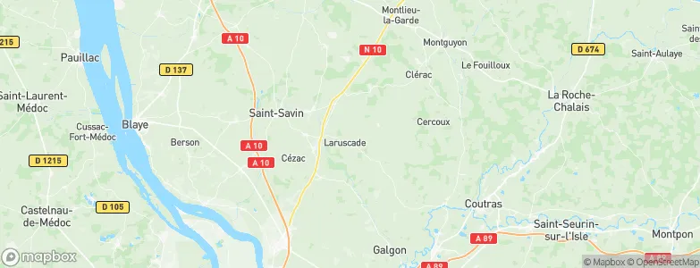 Laruscade, France Map