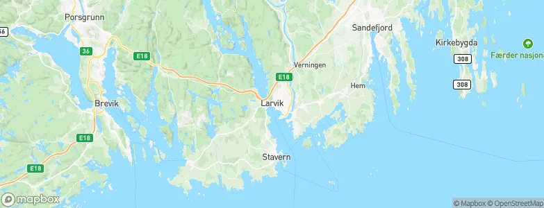 Larvik, Norway Map