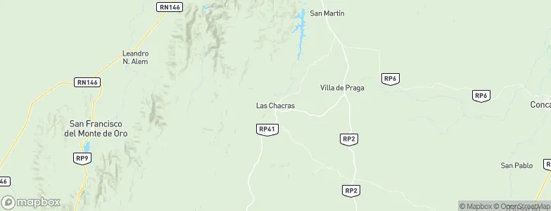 Las Chacras, Argentina Map
