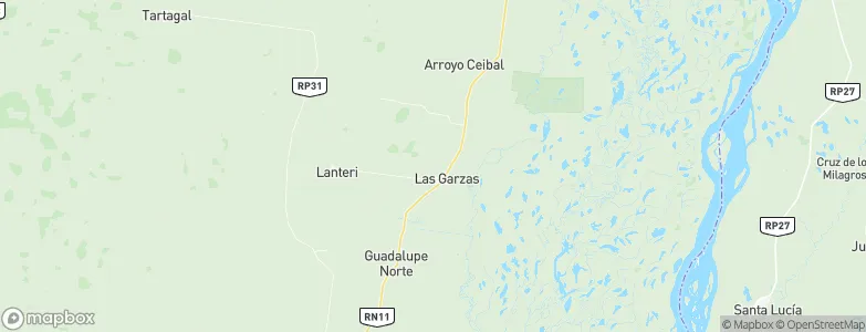 Las Garzas, Argentina Map