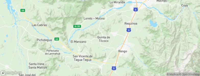 Las Hijuelas, Chile Map
