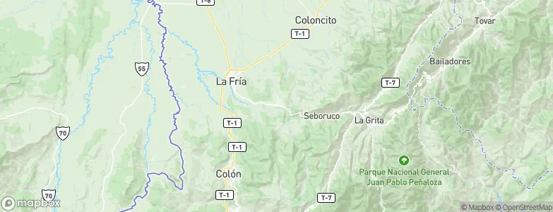 Las Mesas, Venezuela Map