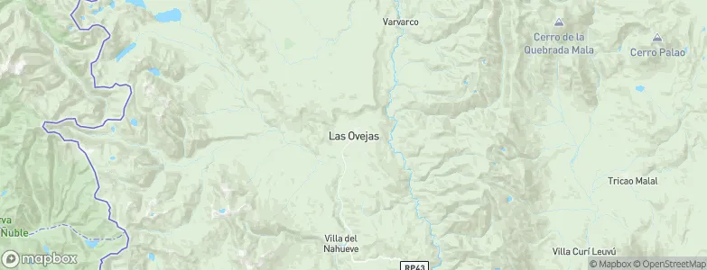 Las Ovejas, Argentina Map