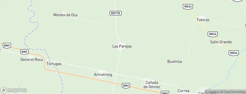 Las Parejas, Argentina Map