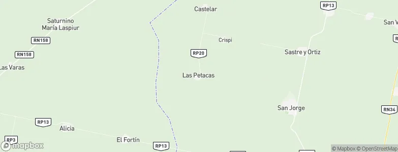 Las Petacas, Argentina Map