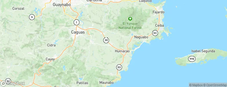 Las Piedras, Puerto Rico Map