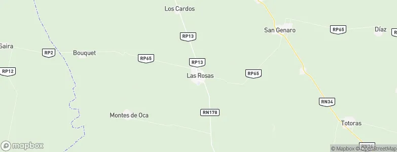 Las Rosas, Argentina Map